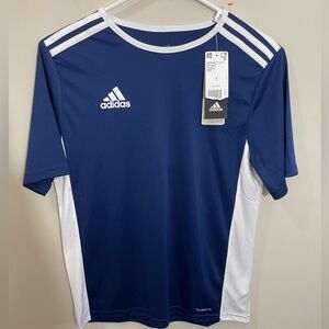 Adidas NWT Navy and White Climalite Entrada Soccer Jersey